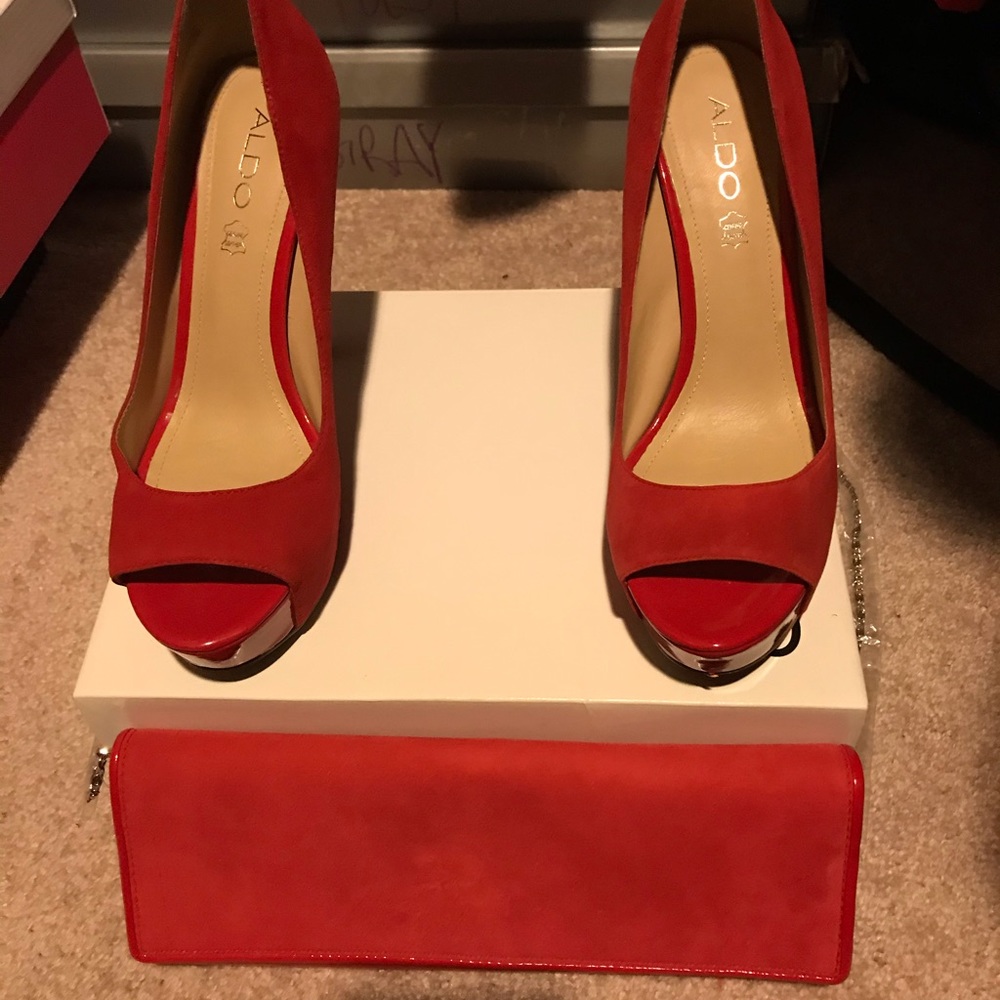 Platform Red Heel CLUTCH NOT INCLUDED separate $50